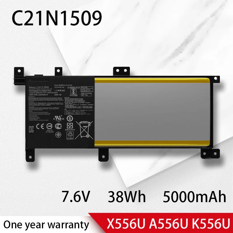 

Original High Quality 7.6V 38WH C21N1509 Laptop battery For Asus X556U X556UA X556UB X556UJ X556UQ X556UV/UF/UR A556U/UF K556U