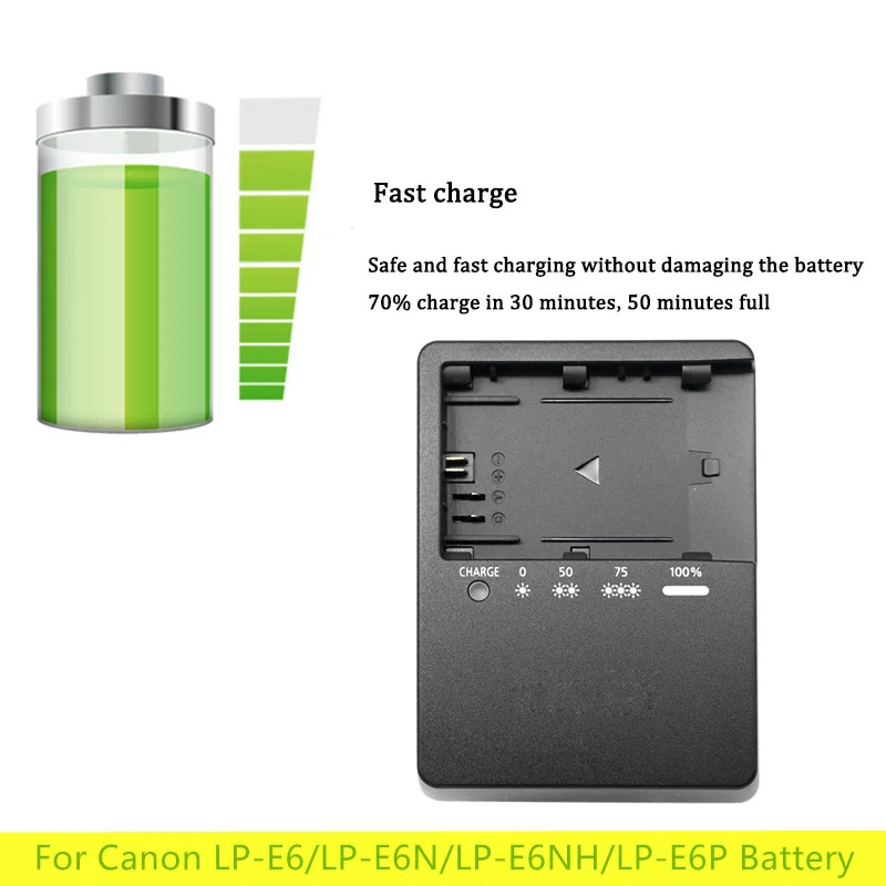 Оригинальное зарядное устройство LC-E6 LCE6 для Canon LP-E6 LP-E6N E6NH E6P аккумулятор EOS 70D 60D 5D