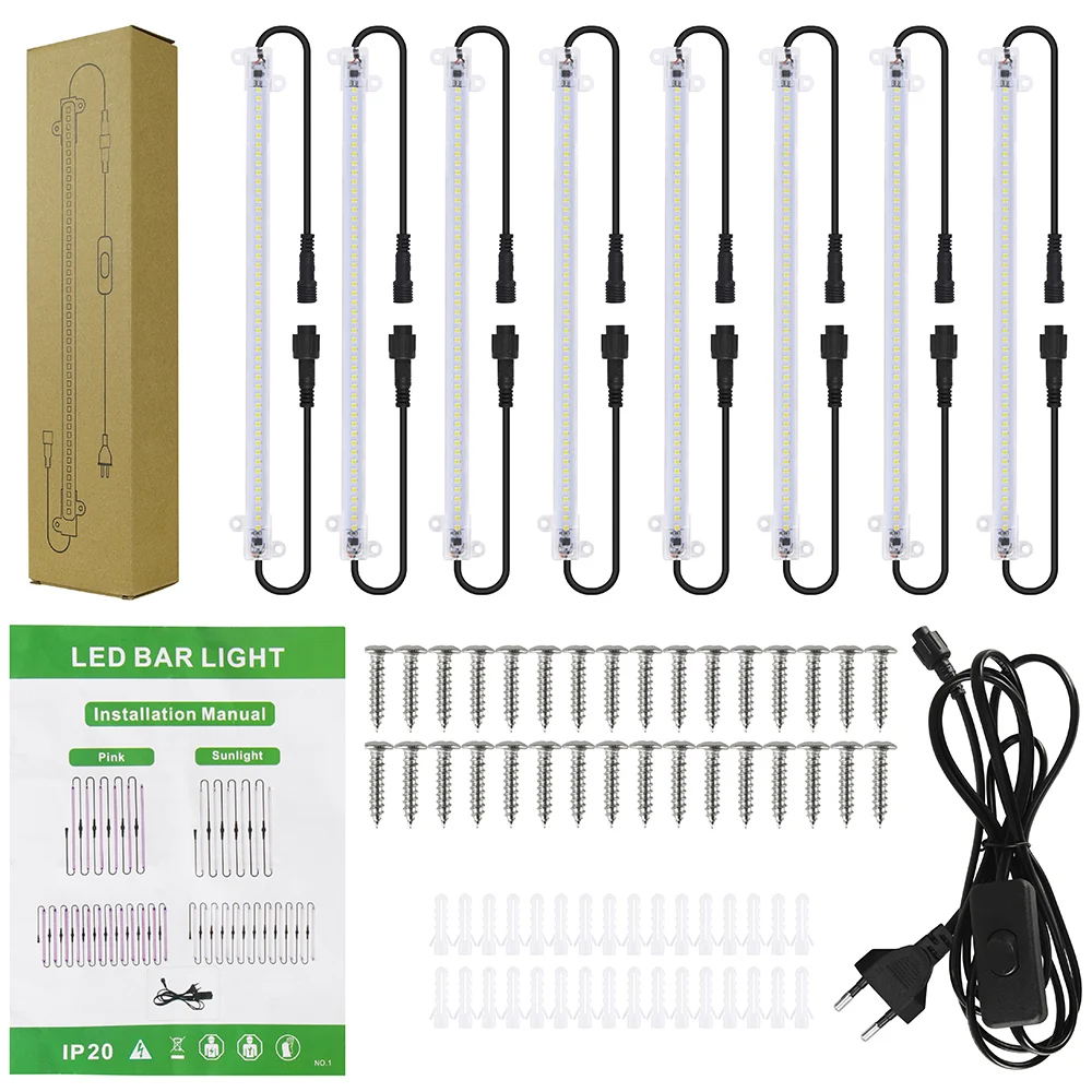 Светодиодные ленты полного спектра для выращивания овощей 220 В 30/50 см 2 7 Вт 6 1-12