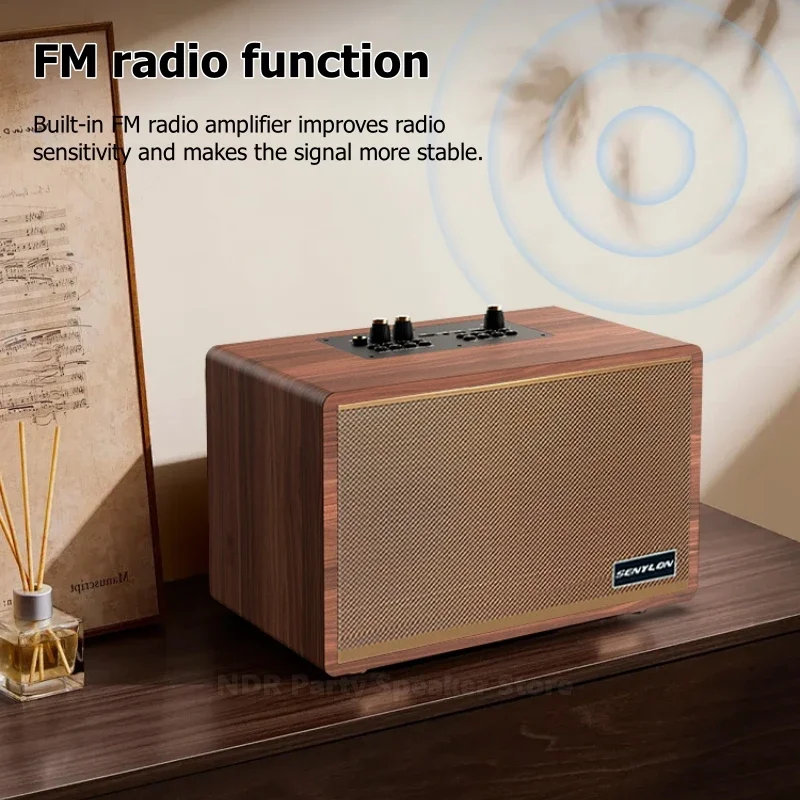 Деревянные Bluetooth-колонки в стиле ретро 60 Вт настольный домашний кинотеатр