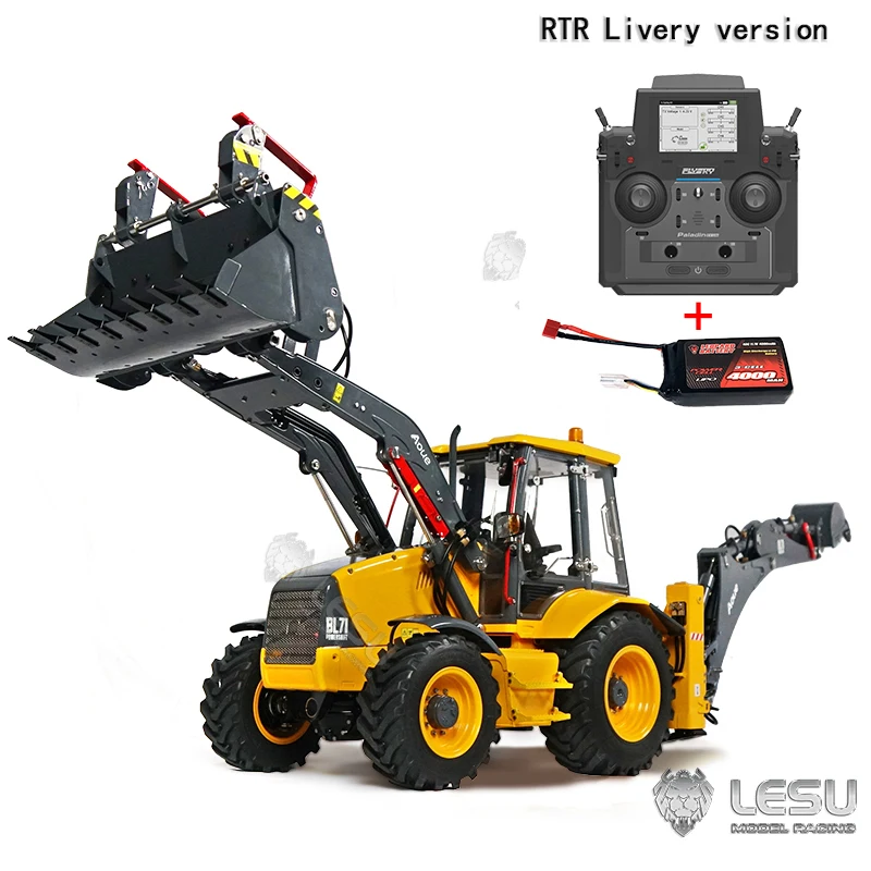 

LESU Metal 1/14 Aoue BL71 Backhoe Loader Remote Control Construction Vehicles RC Cars Flysky Paladin PL18EV LITE Toys Hobby