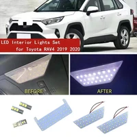 hot car white led interior upgrade light lamp bulb kit fit for toyota rav4 2019 2020 support dropshipping