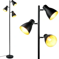 depuley tree floor lamp adjustable lights standing led tall pole lamps black for bedroom living room office bulbs included e26