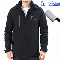 self defense anti cut clothing anti stab knife cut resistant men jacket security police slash proof water proof jacket coat4xl