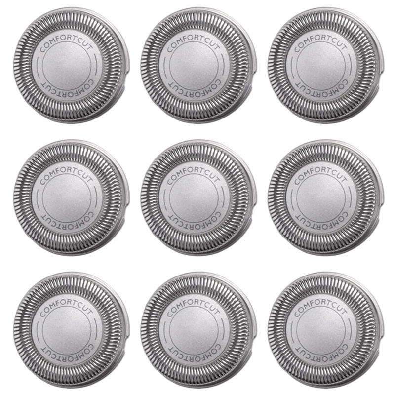 

9Pcs SH30 Shaver Replacement Head For Electric Shaver Series 1000, 2000, 3000 Click And Style With Pointed Blade