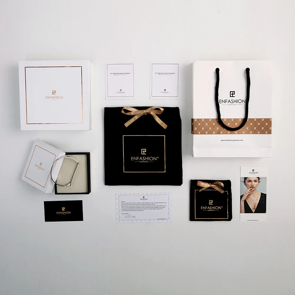 

Enfashion Ювелирная упаковка Подарочная коробка для колец Серьги Ожерелье Браслеты Наборы браслетов