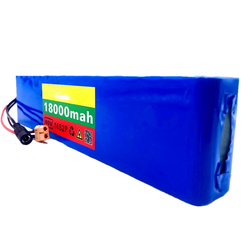 

60V 16S2P 36Ah 18650 Li-Ion Batterij 67.2V 36000Mah Ebike Elektrische Fiets Scooter Met Bms 1000Watt xt60 Plug