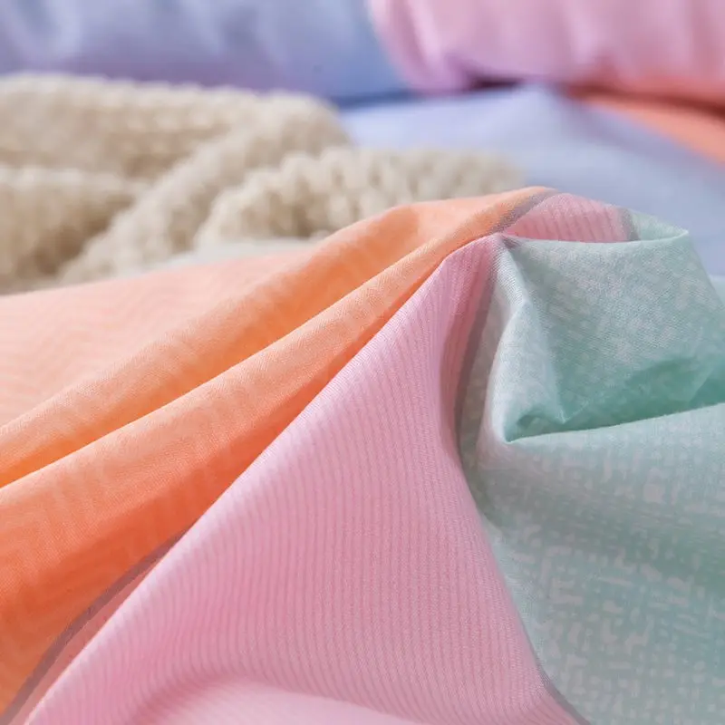 80 Student Dormitory Quilt Cover Simple 220 Washed × M Winter Single Bed Sheet Pillowcase .5 Cotton