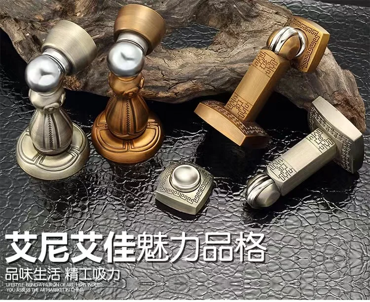 

Strong magnetic anti-collision door suction to hole indoor Chinese brass solid wood door bedroom wall suction