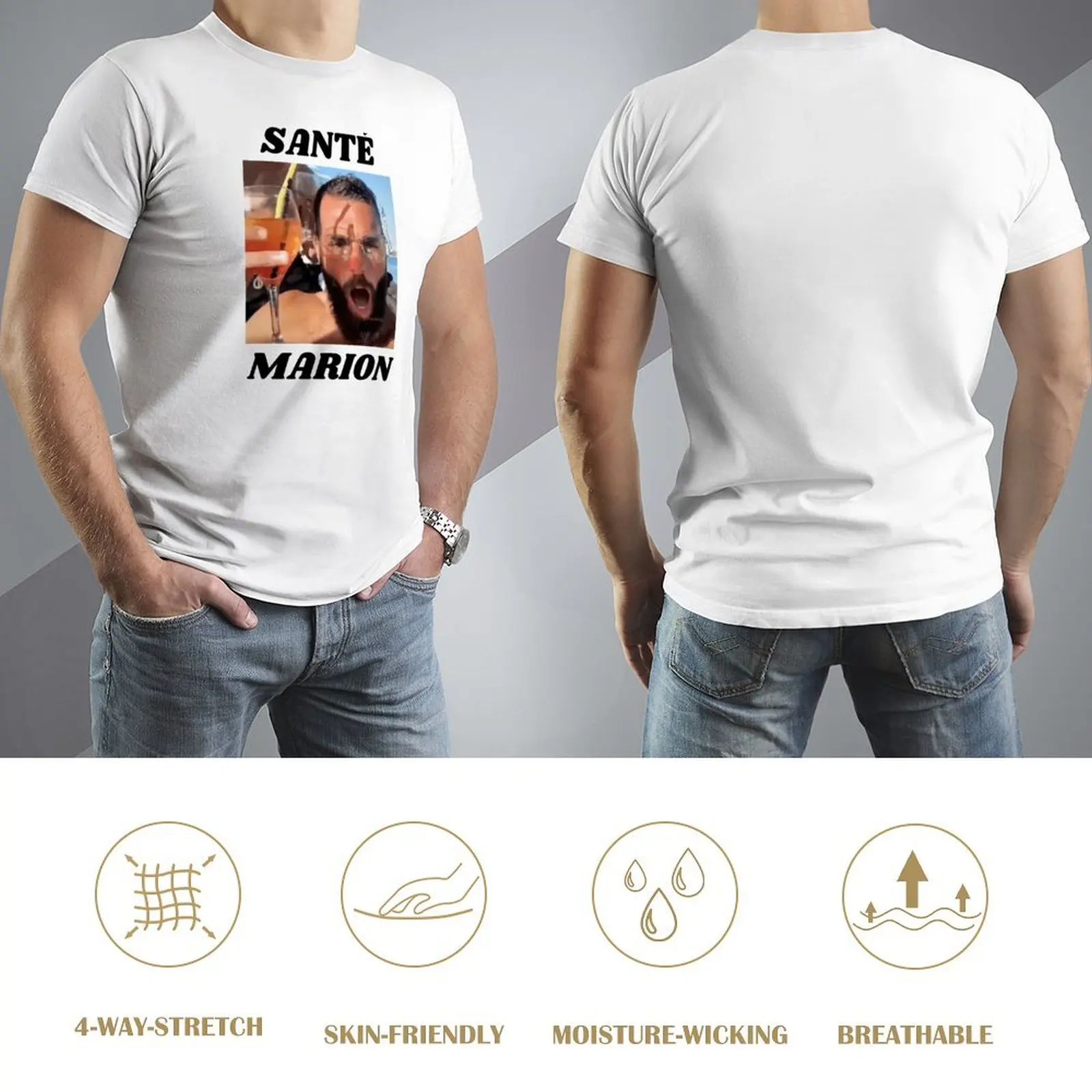 French tennis Beno?t Paire santé Marion T-Shirt summer clothes essential t shirt for men