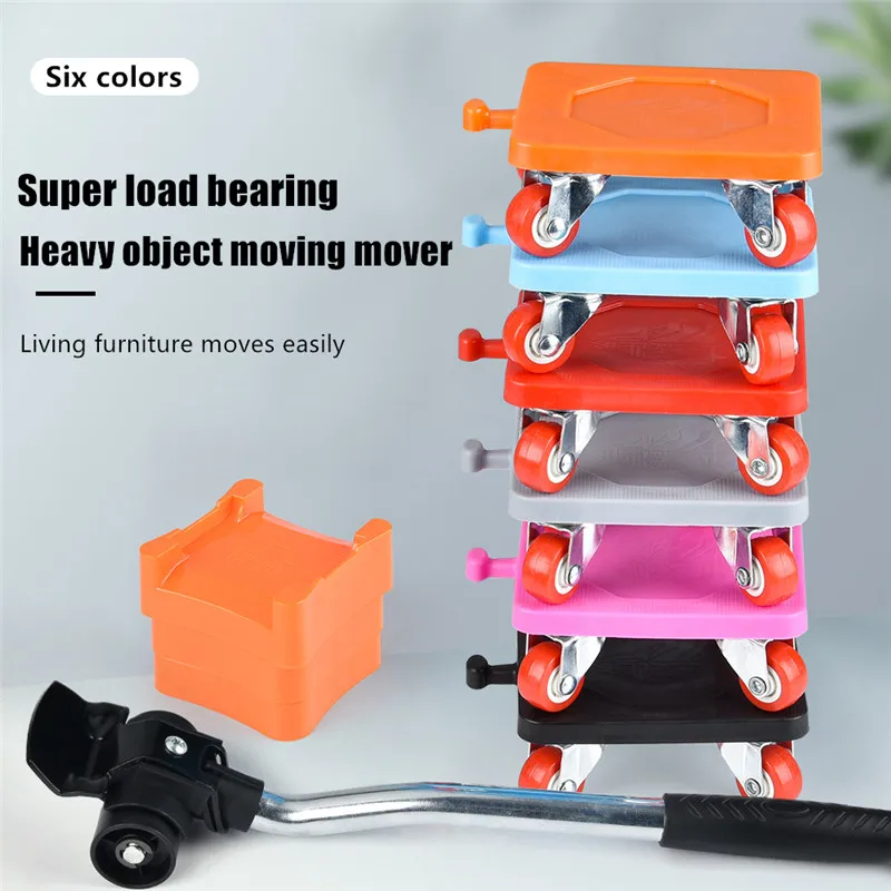 5Pcs Professional Heavy Stuffs Transport Lifter Moving Hand Tool Roller with Wheel Bar Furniture Mover Tool Set Dropshipping