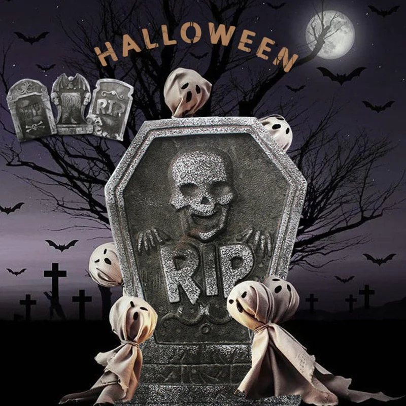 

Foam Skeleton Halloween Decoration for Home Grave Bat Party Supplies Horror House Props Rip Tombstone Garden Decor Accessories