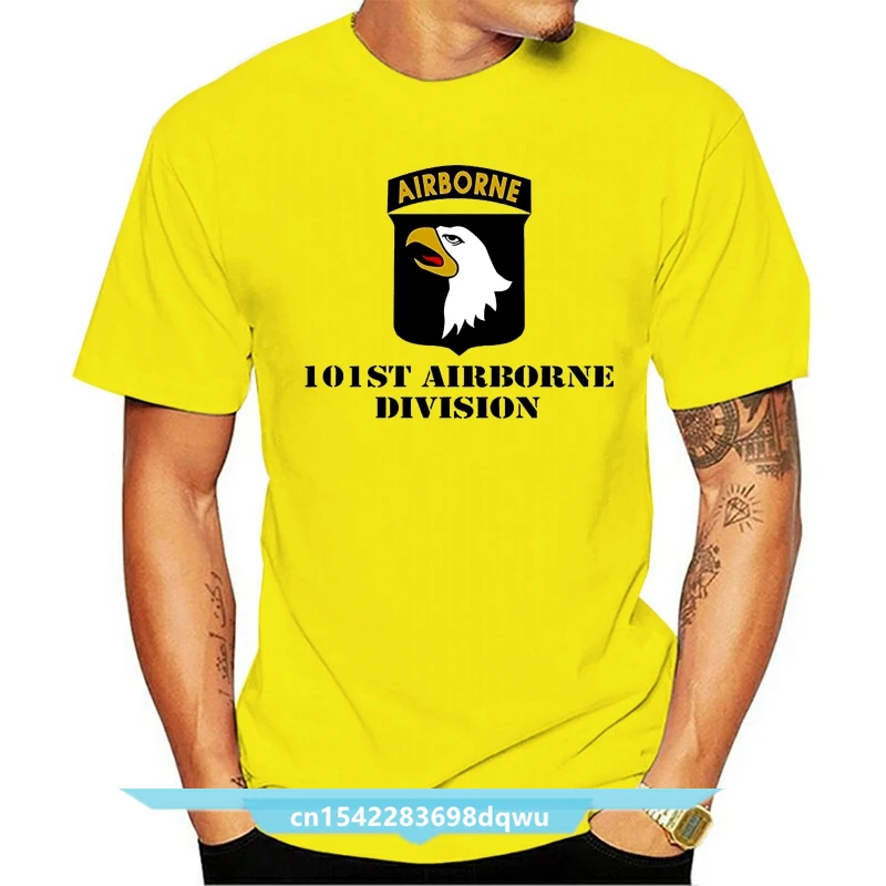 

Short Sleeve Funny Design Army 101st Airborne Division Full Color Veteran T-shirt