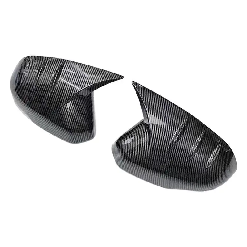 

Боковая крышка для зеркала заднего вида в форме рога из АБС-пластика и углеродного волокна, крышка для зеркала заднего вида с защитой от царапин, чехол для стиля Honda 2023