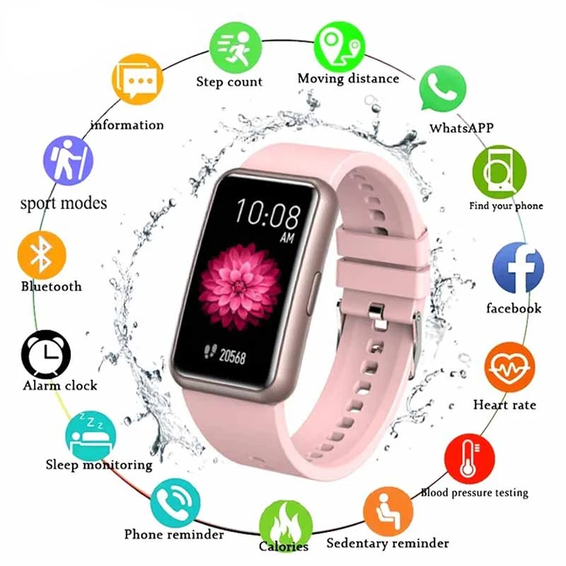 

H06 Smart Watch Full Touch Blood Pressure Monitor Fitness Tracker Sport Smartwatch Watch Waterproof Women Men Smart Clock