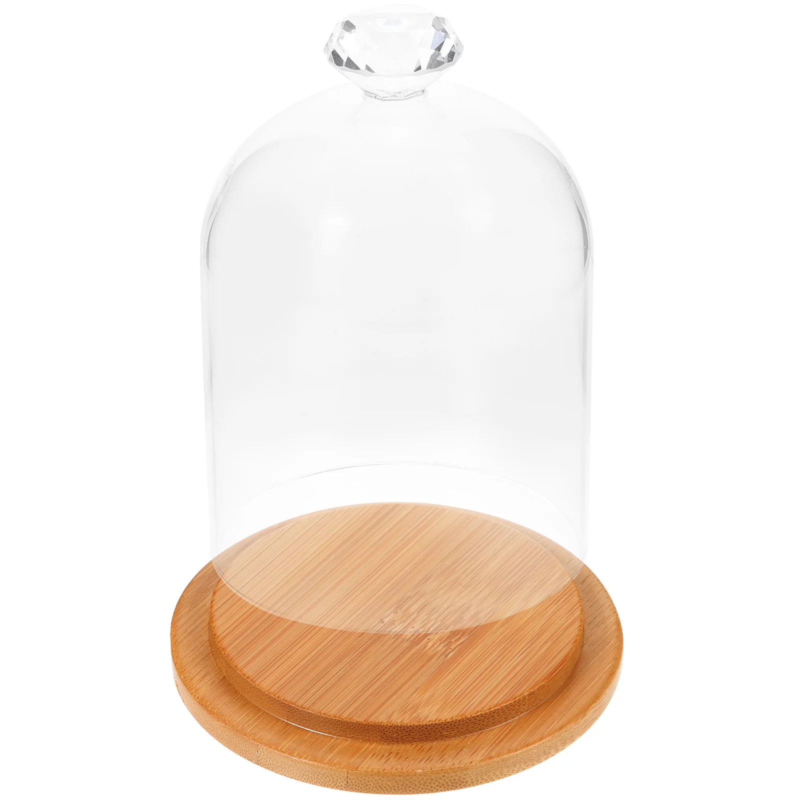 

Glass Display Dome Base Show Rack Dried Flowers Figurine Holder Toys Model