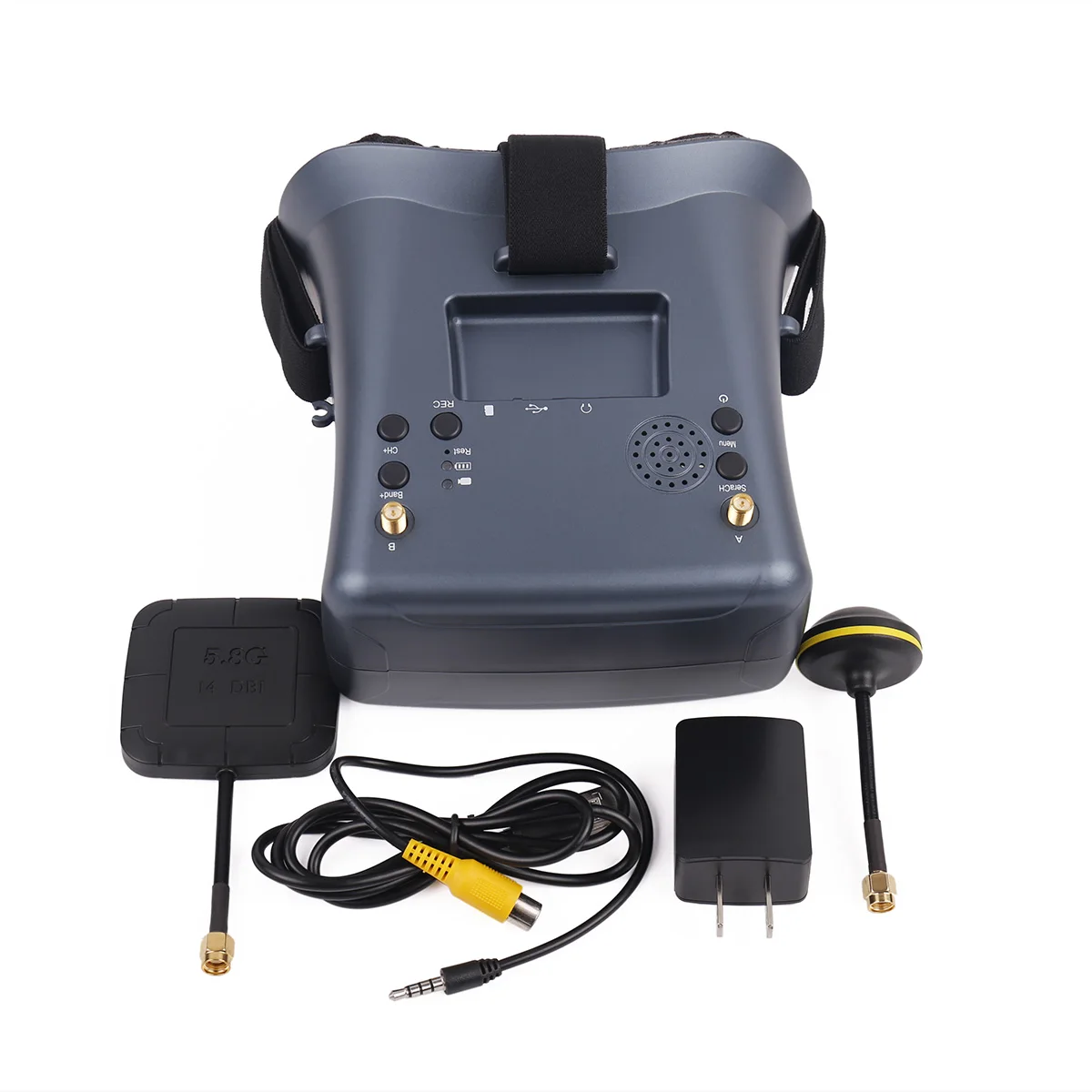 LS-800D FPV очки 5 8G 40CH дюймов 4 3 HD DVR комплект видеогарнитуры для радиоуправляемого