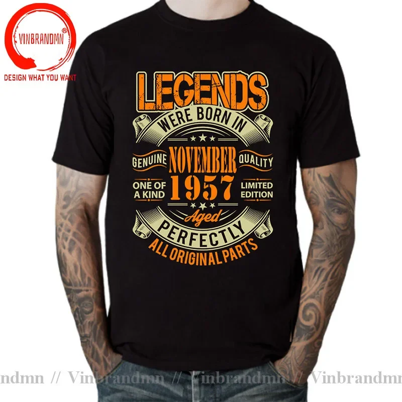 Legends Born in 1957 Aged Perfectly January Febuary March April May June July August September October November December T Shirt