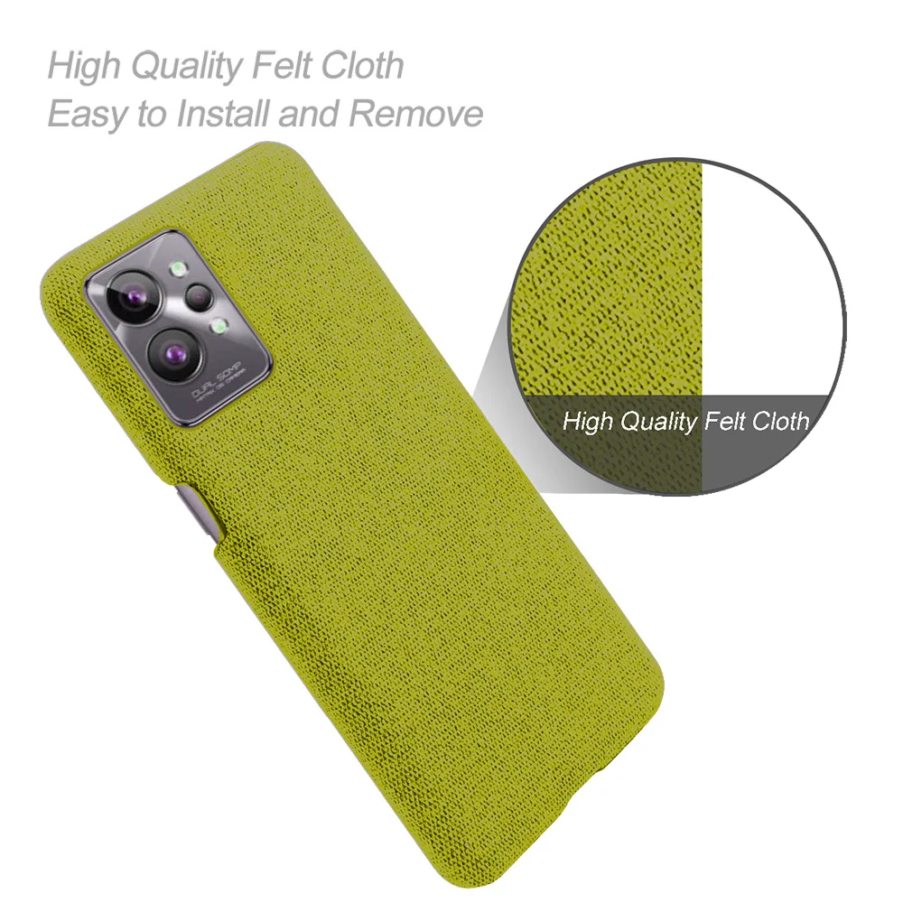 

For Realme GT2 Pro Case For OPPO Realme GT2 Pro Cloth Antiskid Coque For Oppo Realme GT 2 Pro 2pro 5G 6.7" Retro Cloth PC Cover