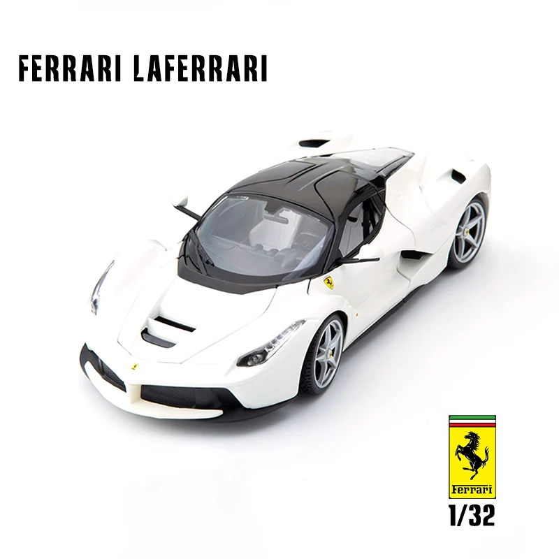 Bburago, модель в масштабе 1:32 Ferrari LaFerrari, акустическое управление светильник, акриловая прозрачная крышка, модель автомобиля из сплава, Коллекционная модель в подарок