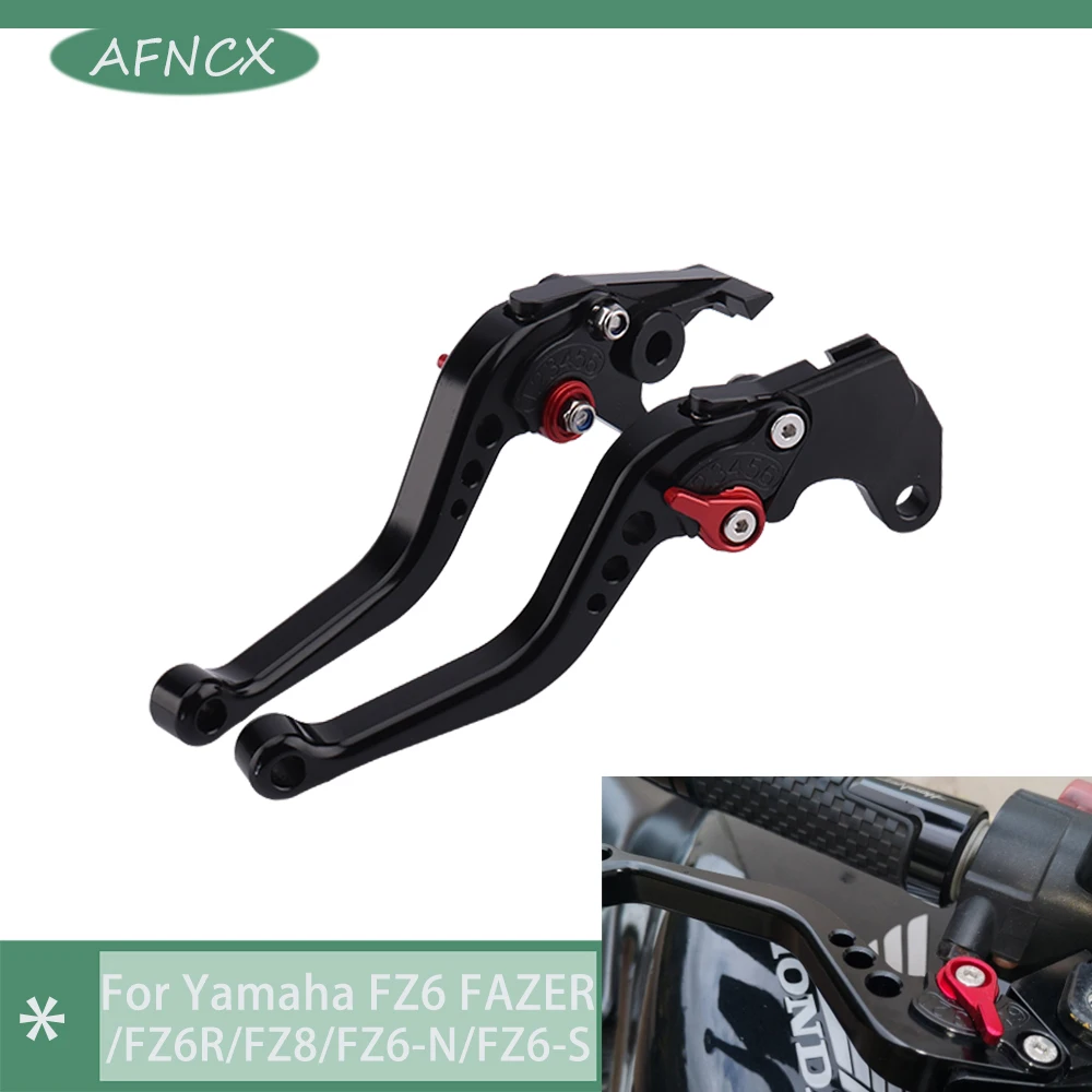 New For Yamaha FZ6 FAZER/FZ6-N FZ6-S 2004-2010 FZ6R/FZ8 2009-2015 Motorcycle Adjustable Accessories Short Brake Clutch Levers