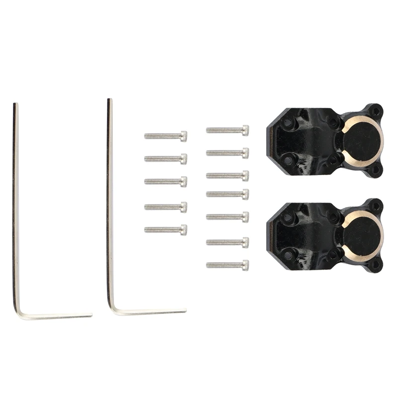 

2Pcs Metal Brass Front And Rear Axles Diff Cover For 1/24 RC Crawler Car Axial SCX24 90081 AXI00001 Upgrade Parts