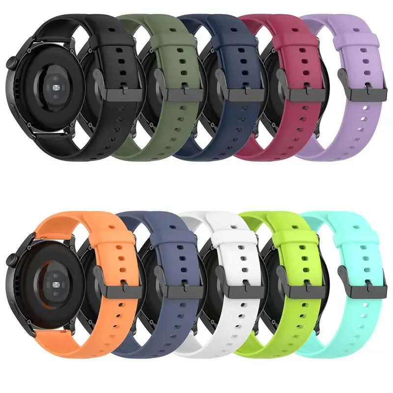 

Silicone Strap for Samsung Active 2 40mm/44mm Galaxy Watch 3 41mm Gear S3 4 46mm/42mm Watchband Huawei Watch GT 2 20mm 22mm Band