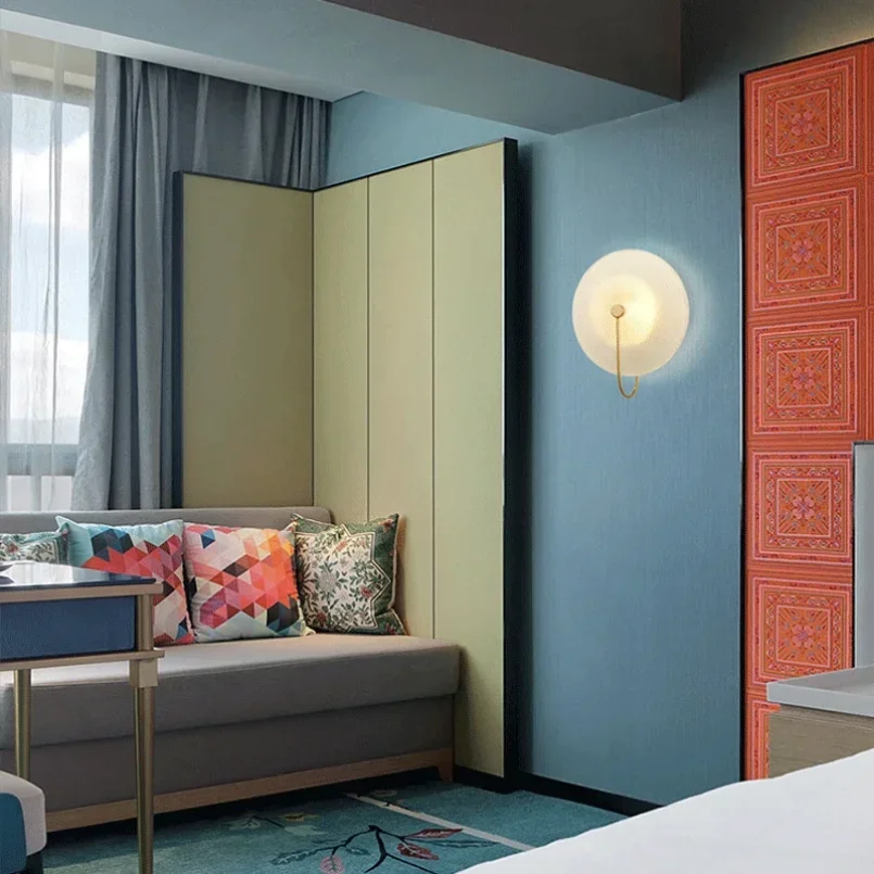 Стеклянная светодиодная настенная лампа для спальни прикроватная современный