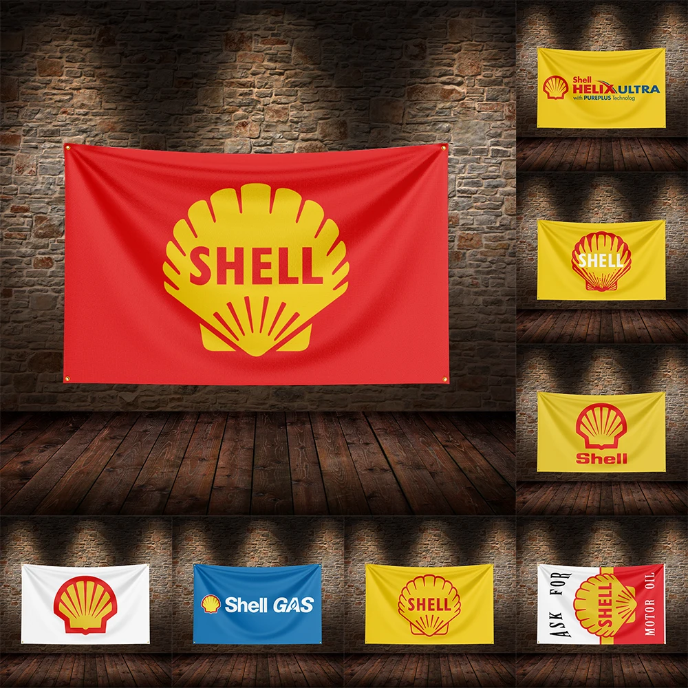 S-ракушки 3x5 футов флаг из полиэстера печатные автомобильные флаги для декора