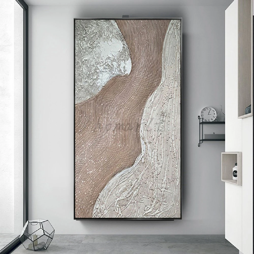 100% ручная роспись розовая текстура холст картина Landscpae новый дизайн высокое