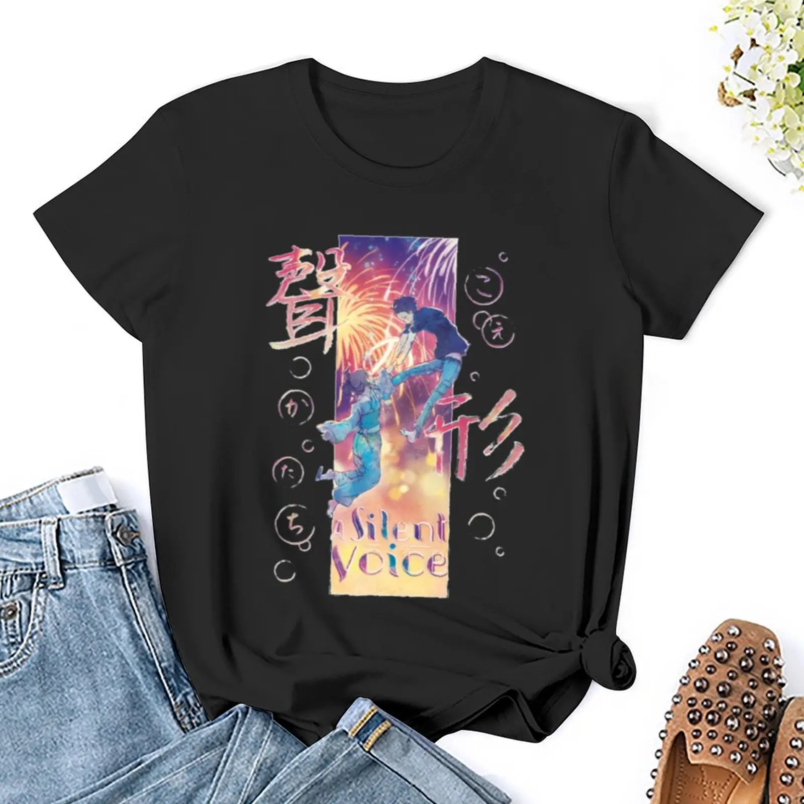 Футболка A Silent Voice Koe No Katachi корейская модная винтажная одежда футболки аниме