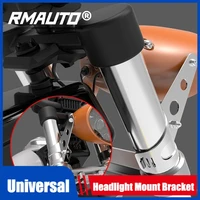 2pcs universal motorcycle headlight mount bracket fork ear alloy headlamp holder clamp adjustable fork mount 27 36mm 38 48mm