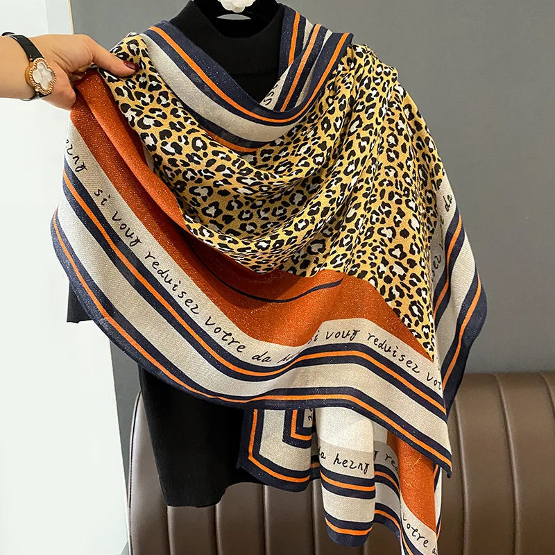 

Luxury Women Scarf Fashion Print Cotton Autumn Winter Warm Scarves hijabs Lady Pashmina Shawls Foulard Beach Bandana 180x90cm