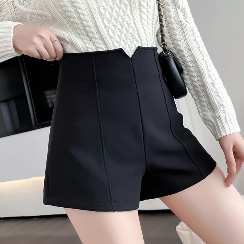 High-waisted A-line Black Suit Womens Shorts Summer New Women Clothing Skinny Leggings Wide-leg Biker Shorts Women Booty Shorts