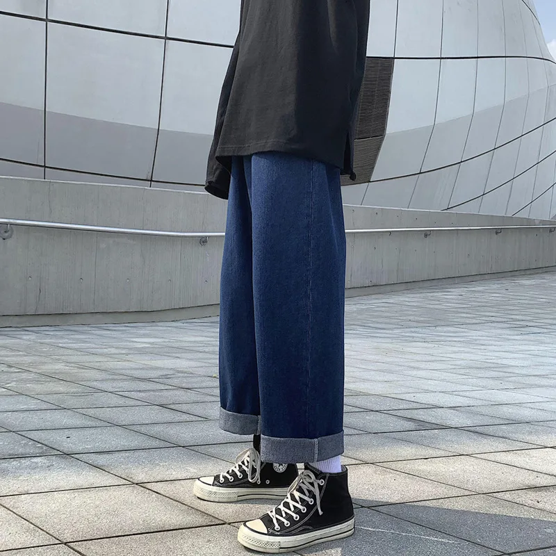 7-color Summer Jeans Men Fashion Harajuku Casual Straight Jeans Men Streetwear Hip-hop Loose Denim Pants Mens Trousers M-3XL