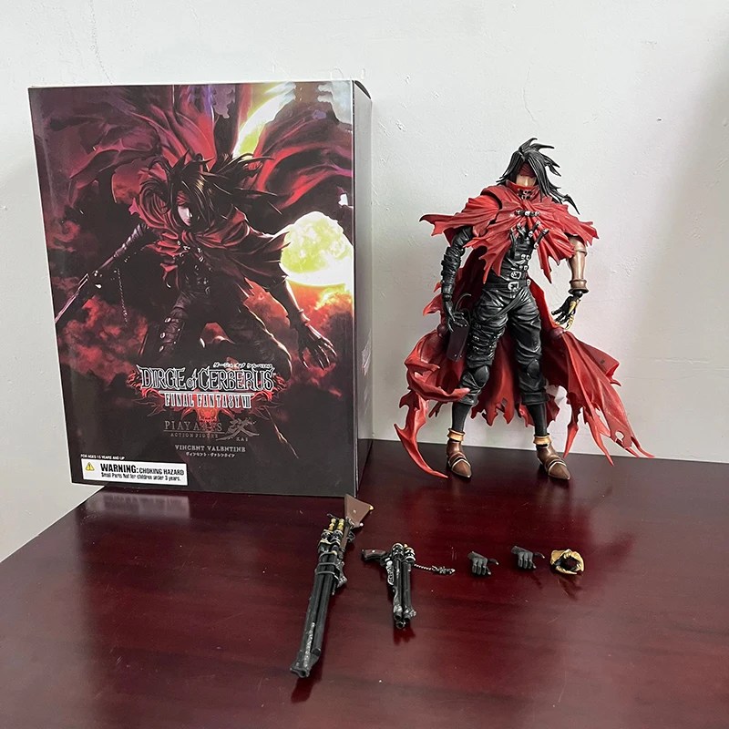 Dirge of Cerberus: 28 см Play Arts Vincent Valentine Фигурка Аниме Коллекционная модель игрушки в
