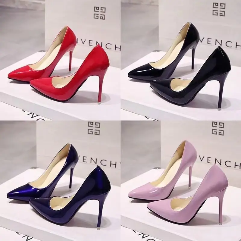

2023 New Woman Pink Pumps High Heels Women Green Party Shoes Wedding Shoes Stiletto Pointed Toe Sexy Single Shoes Women