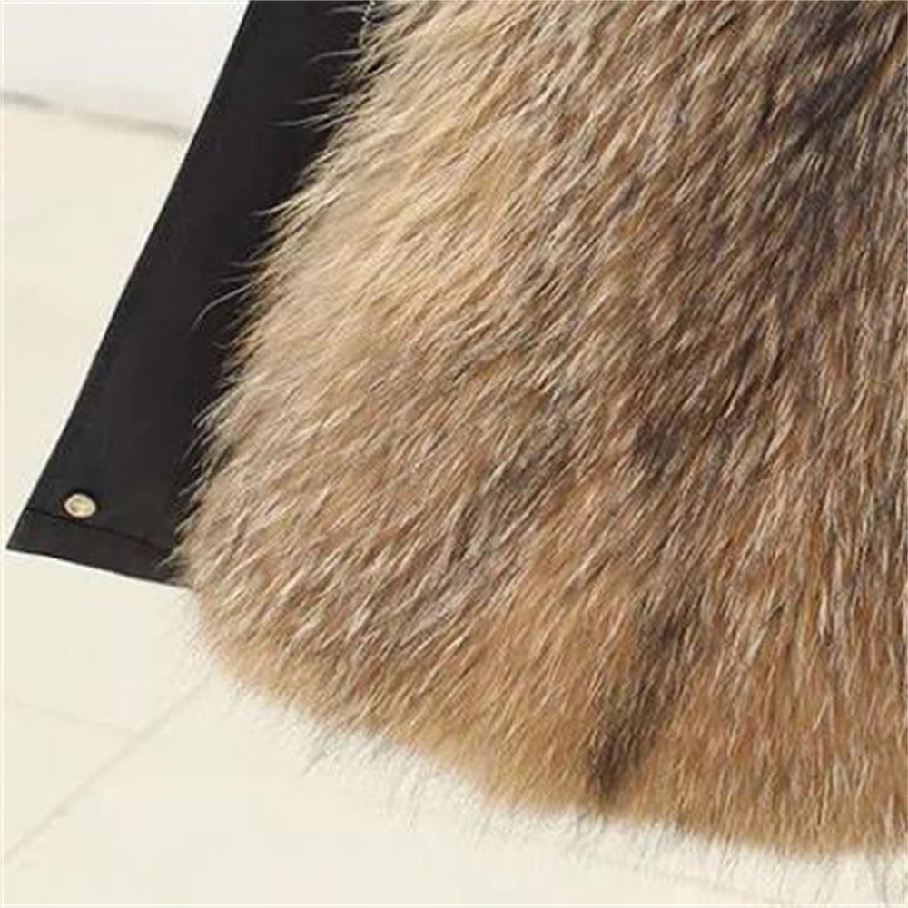 Парка женская зимняя с искусственным мехом верхняя одежда большим капюшоном из