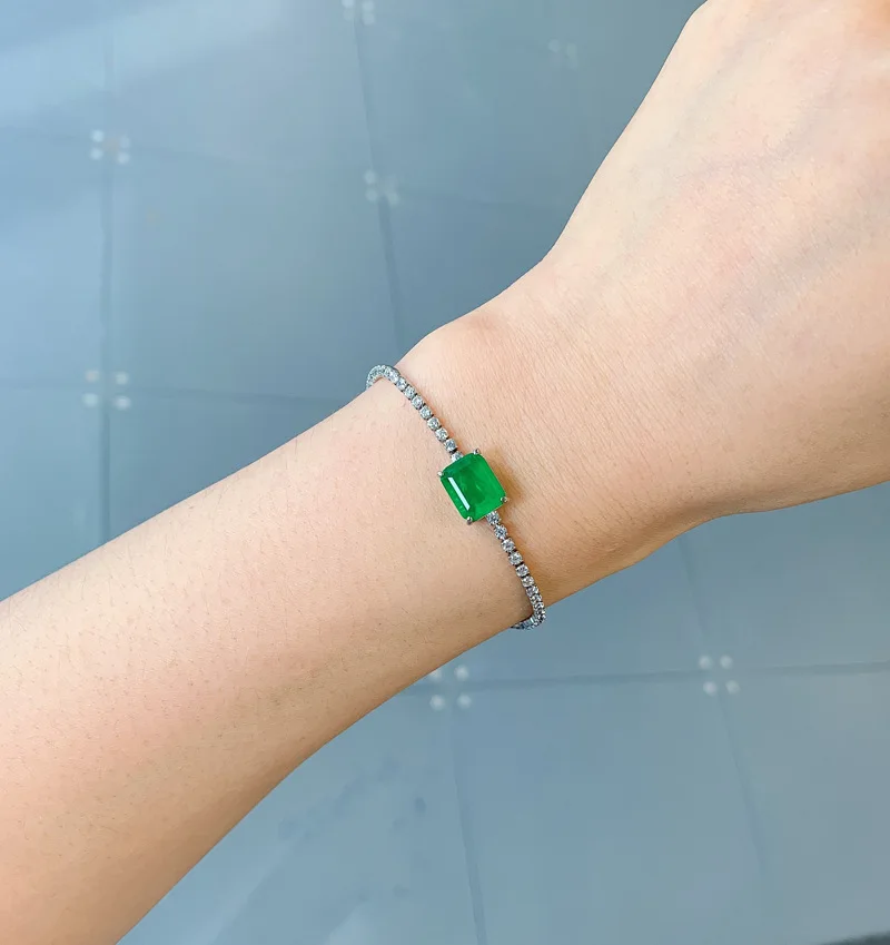 Изысканный браслет серебряного цвета для женщин маленький турмалиновый