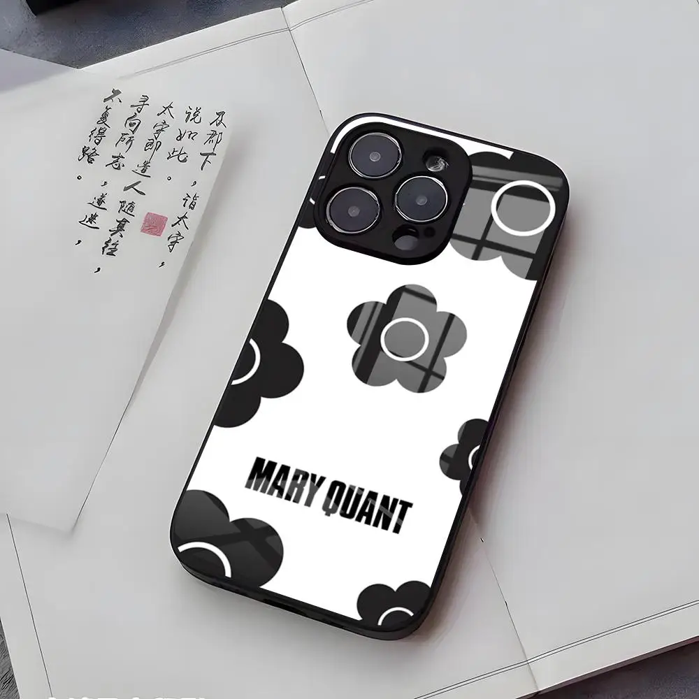 Фото Чехол для телефона M-Marni Flower Colorful для iPhone 17 Air 16 E Pro Max 15 14 13 Mini 12 Pro 11 Max Plus, черный, стеклянный №5
