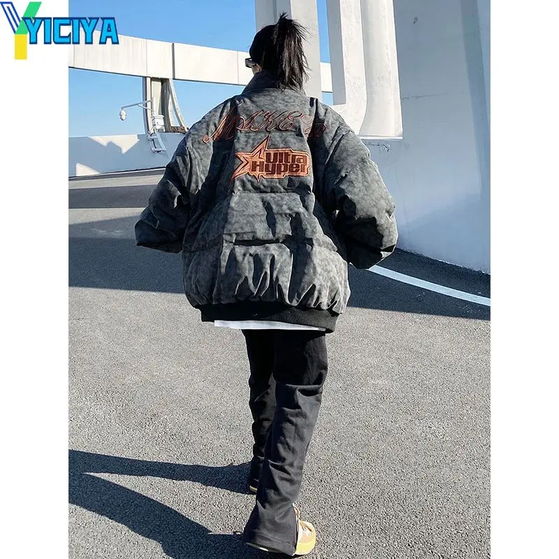 YICIYA Warm Parkas For Women 2023 Winter Jackets Straight Thick Zipper Casual Cotton Padded Coat Streetwear Y2k Jacket For Women