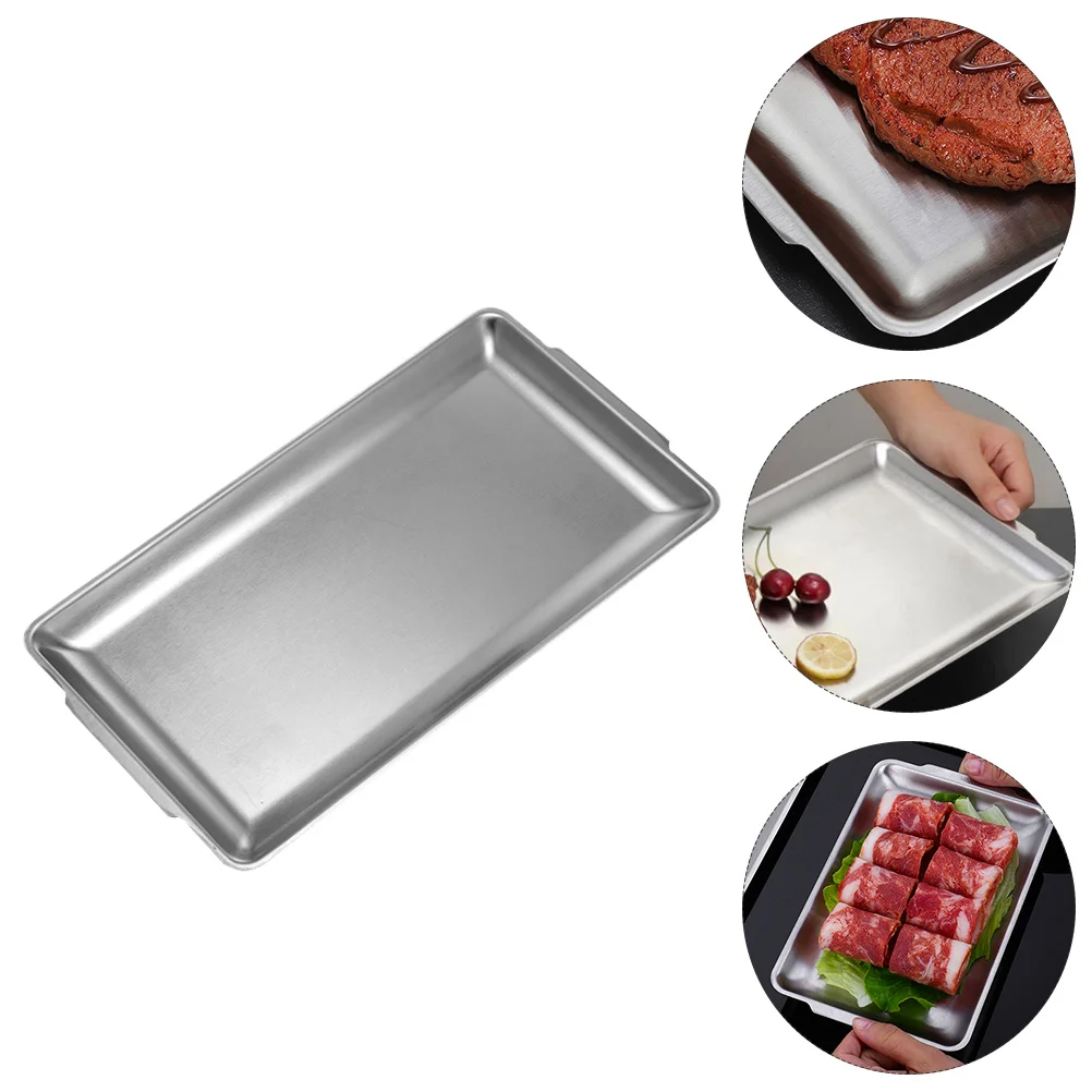 

Plate Tray Serving Pan Sushi Supplies Kitchen Dish Bakeware Plates Barbecue Rustproof Fruit Baking Snack Platter Metal Jelly