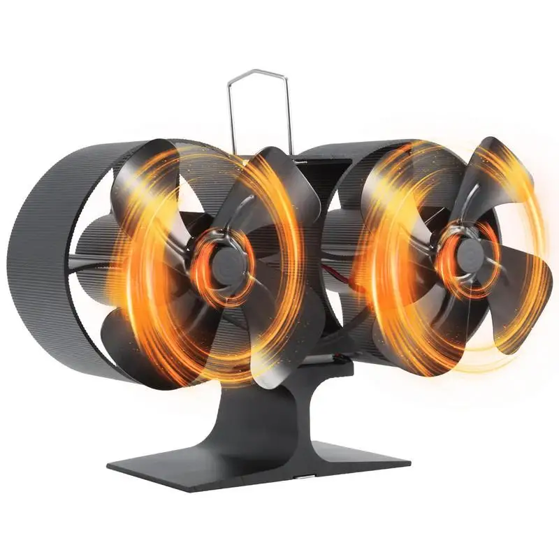 

Heat Powered Fan For Wood Stove 8 Blades Fireplace Fan Non-Electric Thermal Powered Heating Fans For Wood/Log Burner Eco Fans