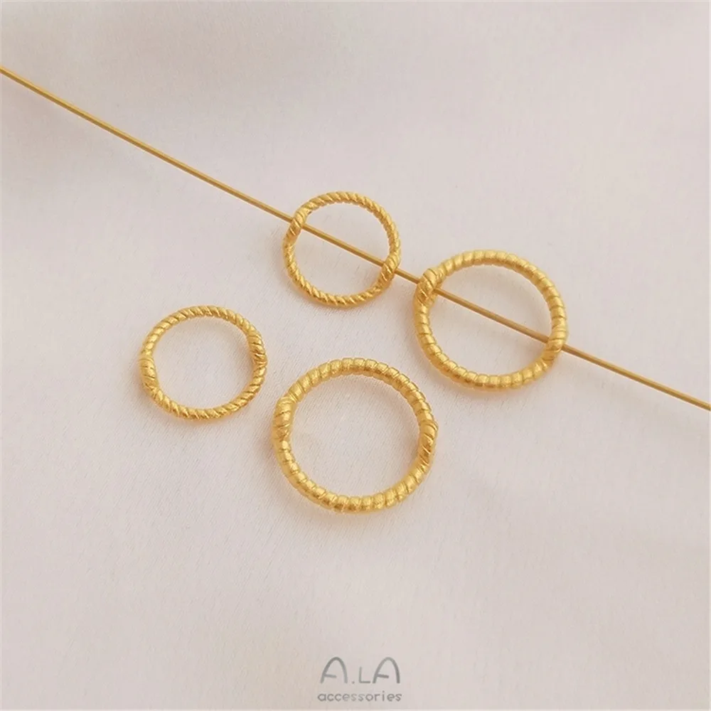 

Vietnam color sand gold set bead ring circular thread bead ring handmade DIY bracelet accessories separate bead ring accessories