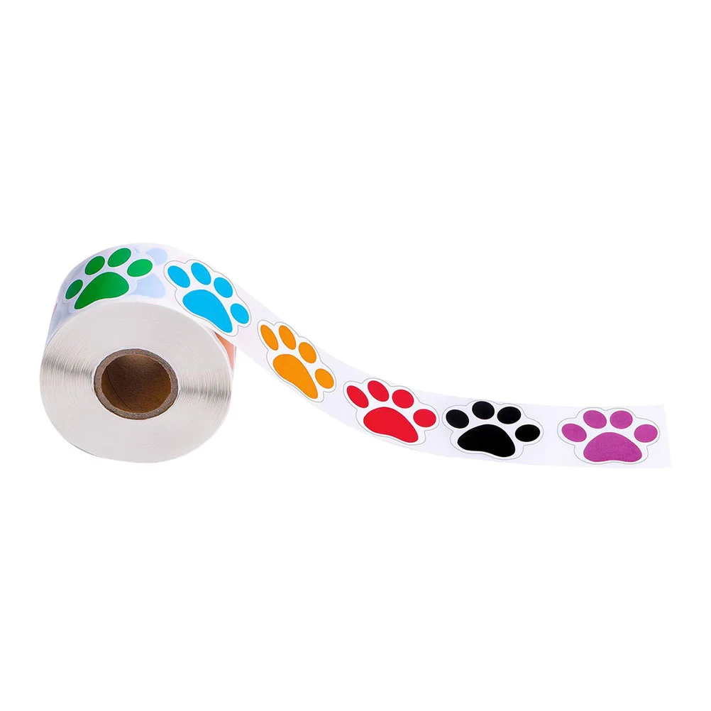 

Sticker Stickers Animal Paw Decal Footprints Dog Wall Gift Wrapping Label Sealing Puppy Decorative Color Animals Shape Packaging