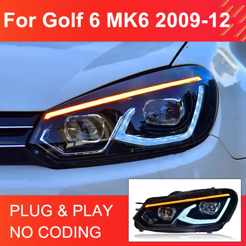 

Передняя фара в сборе для VW Golf 6 MK6 2009-2012, 1 пара