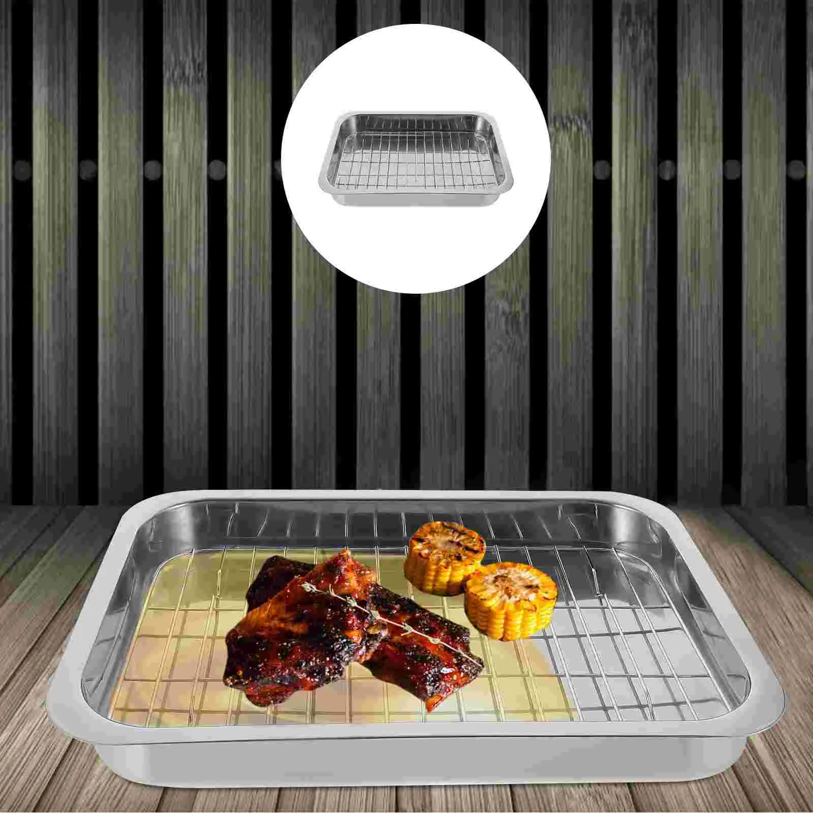 

Baking Pan Tray Roasting Rack Sheet Steel Stainless Cookie Ovenwith Pans Cooling Set Ovens Small Half Sheets Turkey Roaster