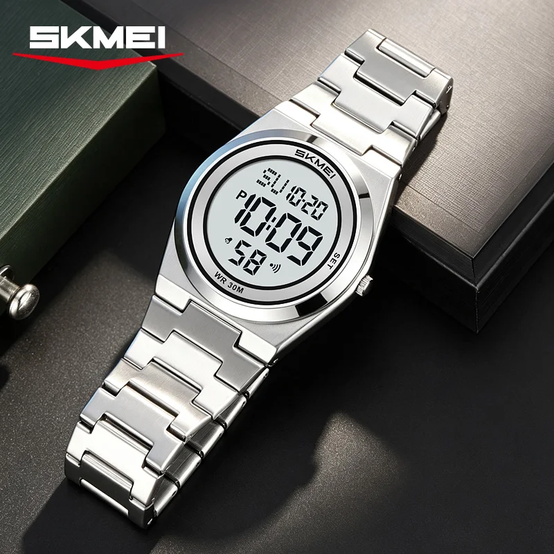 Фото SKMEI 2610 Мужские электронные часы 2026 года, подарок, LED-дисплей, хронограф, спортивный будильник, многофункциональные, модные электронные часы для студентов №5