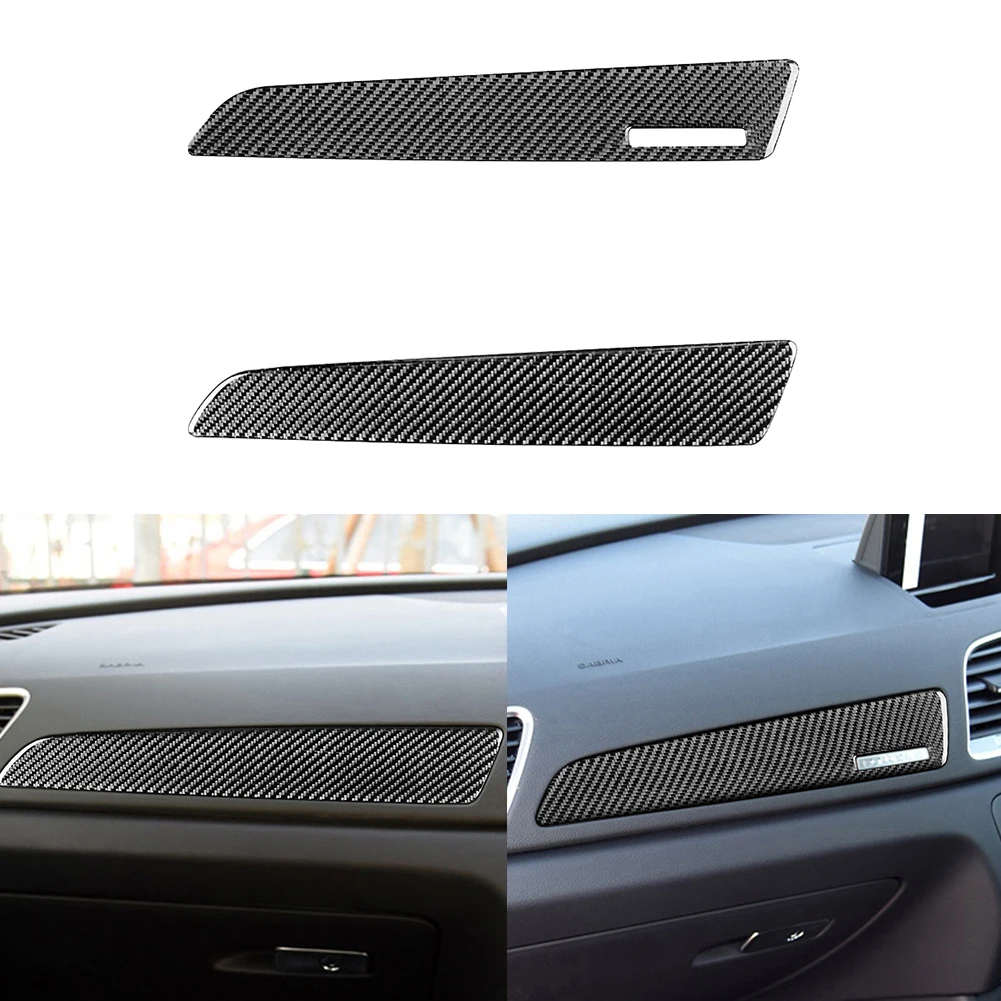 

Для правого руля Audi Q3 2013-2018 натуральное углеродное волокно интерьер Copilot панель приборной панели автомобильные наклейки Стайлинг интерьерн...