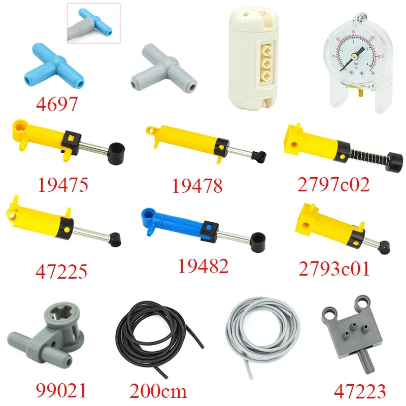 MOC Bricks Технические детали Пневматический воздушный насос малый (6 л) V2 с усиленным